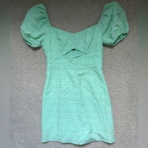 Mint Green Plaid Dress